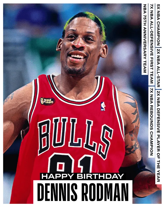 kaiyun-NBA官方：让我们一起祝愿罗德曼65岁生日快乐
